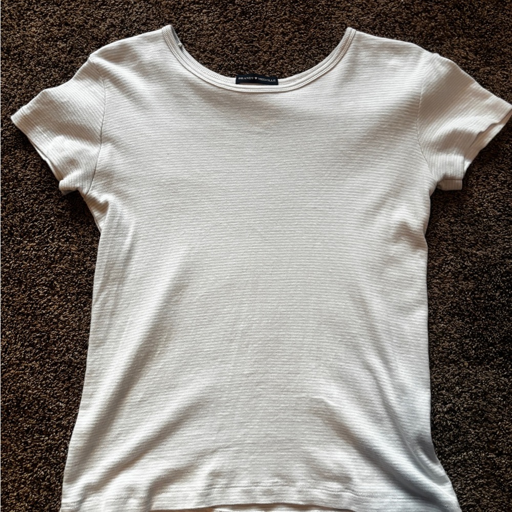 Classic White and Blue Striped Women's Top